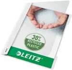 LEITZ chemise à lamelle Standard, format A4, PP, blanc,