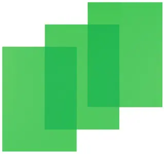 pavo plats de couverture, A4, PVC, 0,2 mm, vert transparent
