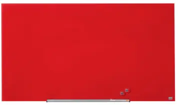 nobo Tableau en verre Impression Pro Widescreen, 45", rouge