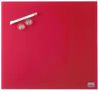 nobo Tableau magnétique en verre, (L)450 x (H)450 mm, rouge