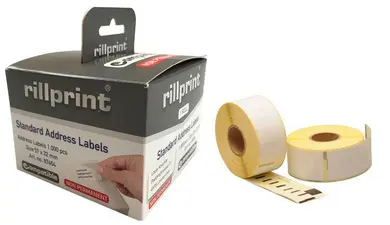 rillstab Etiquettes en rouleau, 57 x 32 mm, blanc