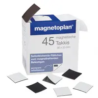 magnetoplan Takkis 30 x 20 mm, autocollant, noir