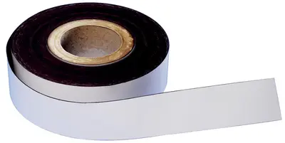 magnetoplan Ruban magnétique, PVC, 35 mm x 30 m, blanc