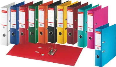 Esselte Classeur en plastique Standard, A4, 50 mm, bleu ciel