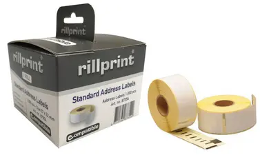rillstab Rouleau d'étiquettes, 54 x 25 mm, permanent, blanc