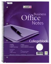 LANDRÉ Bloc à spirale "Business Office Notes", A4, carrelé,