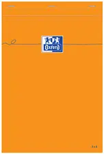 Oxford Bloc-notes, 210 x 315, quadrillé, 80 feuilles, orange