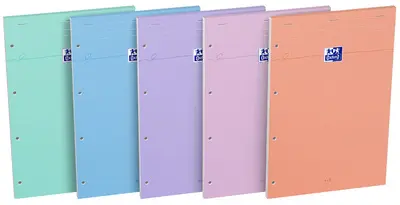 Oxford Bloc-notes Smart Pastel, 210 x 315 mm, quadrillé