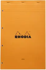 RHODIA Bloc agrafé No. 20, format A4+, Seyès, orange