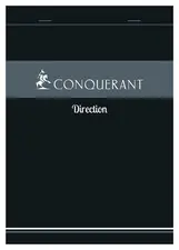 CONQUERANT SEPT Bloc-notes Direction, quadrillé, A5