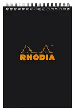 RHODIA Bloc spiralé No. 16, format A5, pointillé dot, noir
