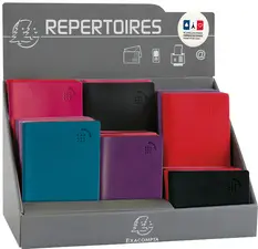 EXACOMPTA Répertoires de poche, présentoir de 26 pièces