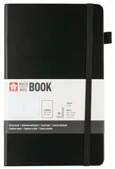 SAKURA Carnet, 130 x 210 mm, ligné, noir