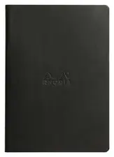 RHODIA Carnet piqûre textile RHODIARAMA, A5, ligné, noir
