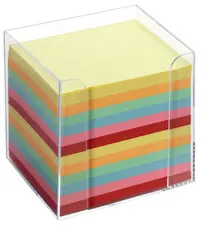 folia Bloc cube avec boîtier, plastique, transparent