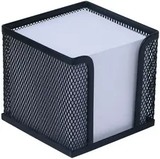 WEDO Bloc cube avec boîtier "Office", fil métallique, noir