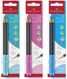 FABER-CASTELL Crayon de papier GRIP 2001 TWO TONE, blister