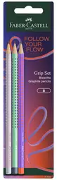 FABER-CASTELL Crayon GRIP 2001 Flow Edition, blister de 3
