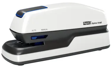 Rapid Agrafeuse électrique Optima GripE, blanc/gris/bleu
