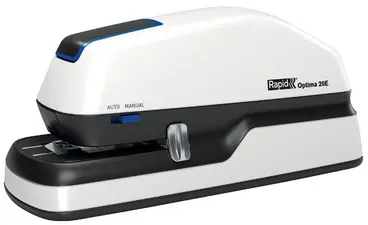 Rapid Agrafeuse électrique Optima 20E, blanc/gris/bleu