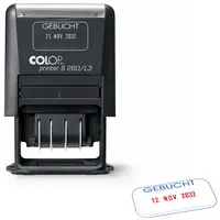 COLOP Datumstempel Printer S260/L3 "GEBUCHT", schwarz