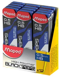 Maped Mines pour porte-mines BLACK'PEPS, 0,5 mm, présentoir