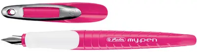 herlitz Stylo plume my.pen, largeur de plume: M, rose/blanc