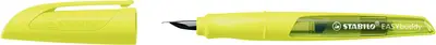 STABILO Stylo plume EASYbuddy FLUO M, pour droitiers, jaune
