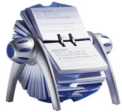 DURABLE Fichier rotatif TELEINDEX flip, argent métal./ bleu