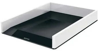 LEITZ Corbeille à courrier WOW Duo Colour, A4, noir