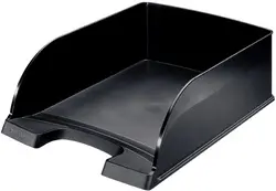 LEITZ Corbeille à courrier Plus Jumbo, A4, polystyrène, noir