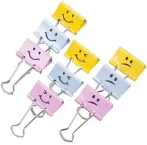 RAPESCO Pince double clip, (L)19 mm, rose, émoticône