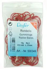 Läufer Bracelets élastiques RONDELLA, 20 mm, 10 g, rouge
