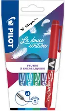PILOT Stylo feutre V Sign Pen, étui de 6 pièces