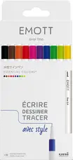 uni-ball Feutre EMOTT, set de 10 "Essential Colors