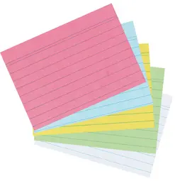 herlitz Fiches bristol, A5, ligné, bleu