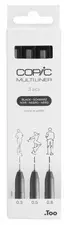COPIC Feutre fin MULTILINER, set de 3, noir