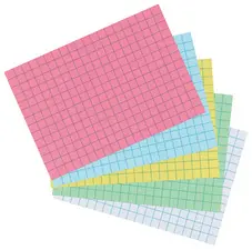 herlitz Fiches bristol, A6, quadrillé, jaune