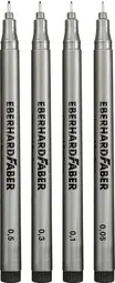 EBERHARD FABER Pigmentliner, schwarz, 4er Etui