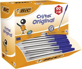 BIC Stylo à bille Cristal Original, VALUE PACK, bleu