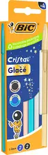 BIC Stylo à bille Cristal Glacé, boîte en carton de 4