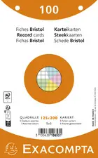 EXACOMPTA Fiches bristol, 170 x220 mm, quadrillé, blanc