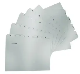 HAN Index alphabétique A-Z, PP, A6 paysage, 25 onglets, gris
