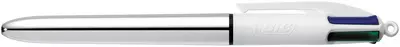 BIC Stylo à bille 4 Colours Shine, 0,32 mm, argent