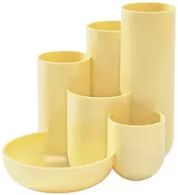 HAN Multipot à crayons CAMPUS, 6 pots, jaune pastel