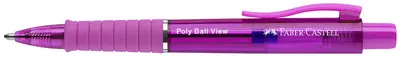 FABER-CASTELL Stylo à bille POLY BALL VIEW, fuchsia