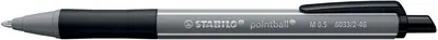STABILO Stylo à bille rétractable pointball colorful, noir