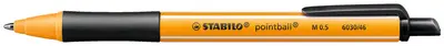 STABILO Stylo à bille rétractable pointball, noir