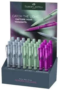 FABER-CASTELL Stylo à bille POLY BALL VIEW, présentoir