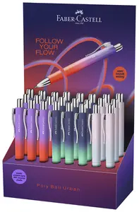 FABER-CASTELL Stylo à bille POLY BALL URBAN, présentoir